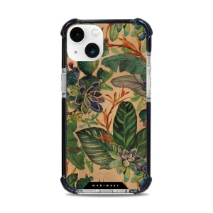 Odolný obal Mobiwear MagSafe Elite Bumper - Apple iPhone 13 - D013D Sukulenty