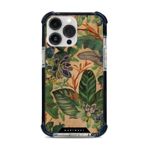 Odolný obal Mobiwear MagSafe Elite Bumper - Apple iPhone 13 Pro - D013D Sukulenty