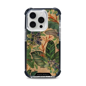 Odolný obal Mobiwear MagSafe Elite Bumper - Apple iPhone 15 Pro - D013D Sukulenty