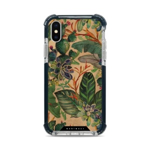Odolný obal Mobiwear MagSafe Elite Bumper - Apple iPhone X / XS - D013D Sukulenty