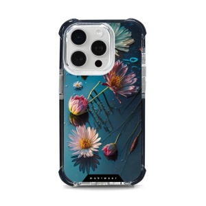 Odolný obal Mobiwear MagSafe Elite Bumper - Apple iPhone 15 Pro - D014D Květy na hladině