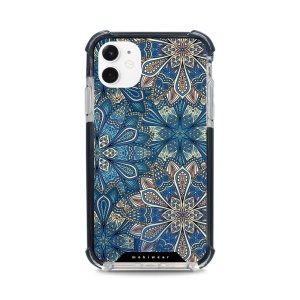 Odolný obal Mobiwear MagSafe Elite Bumper - Apple iPhone 11 - D015D Modré mandala květy