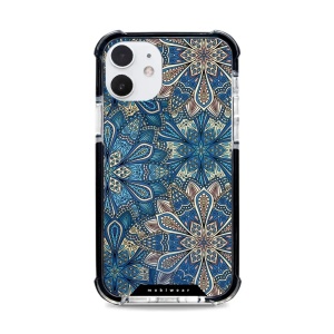 Odolný obal Mobiwear MagSafe Elite Bumper - Apple iPhone 12 - D015D Modré mandala květy