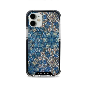 Odolný obal Mobiwear MagSafe Elite Bumper - Apple iPhone 12 Mini - D015D Modré mandala květy