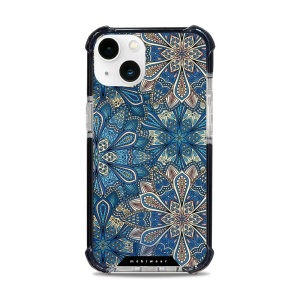 Odolný obal Mobiwear MagSafe Elite Bumper - Apple iPhone 13 - D015D Modré mandala květy