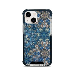 Odolný obal Mobiwear MagSafe Elite Bumper - Apple iPhone 13 Mini - D015D Modré mandala květy