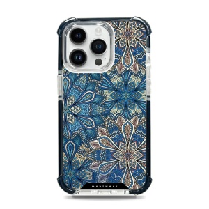 Odolný obal Mobiwear MagSafe Elite Bumper - Apple iPhone 14 Pro Max - D015D Modré mandala květy