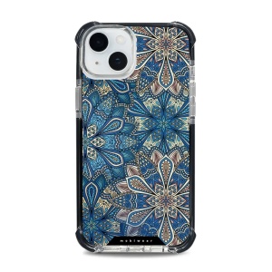 Odolný obal Mobiwear MagSafe Elite Bumper - Apple iPhone 15 Plus - D015D Modré mandala květy