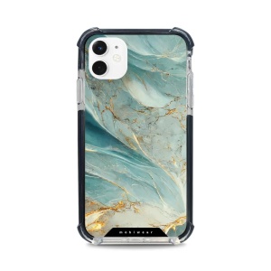 Odolný obal Mobiwear MagSafe Elite Bumper - Apple iPhone 11 - D016D Zelenkavý a zlatavý mramor
