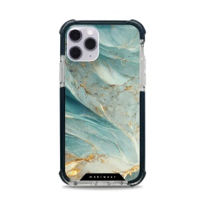 Odolný obal Mobiwear MagSafe Elite Bumper - Apple iPhone 11 Pro - D016D Zelenkavý a zlatavý mramor