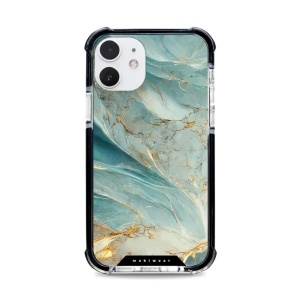 Odolný obal Mobiwear MagSafe Elite Bumper - Apple iPhone 12 - D016D Zelenkavý a zlatavý mramor