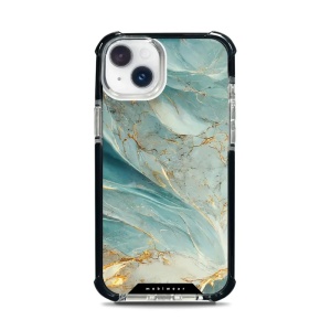 Odolný obal Mobiwear MagSafe Elite Bumper - Apple iPhone 14 Plus - D016D Zelenkavý a zlatavý mramor