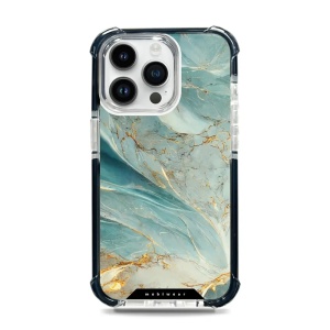 Odolný obal Mobiwear MagSafe Elite Bumper - Apple iPhone 14 Pro Max - D016D Zelenkavý a zlatavý mramor