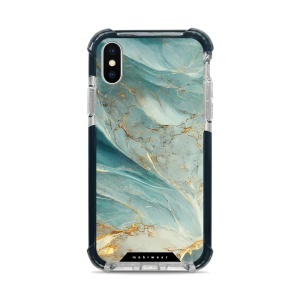 Odolný obal Mobiwear MagSafe Elite Bumper - Apple iPhone X / XS - D016D Zelenkavý a zlatavý mramor
