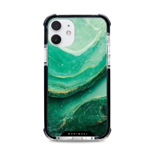 Odolný obal Mobiwear MagSafe Elite Bumper - Apple iPhone 12 - D017D Zelený mramor