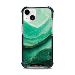 Odolný obal Mobiwear MagSafe Elite Bumper - Apple iPhone 13 - D017D Zelený mramor