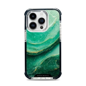 Odolný obal Mobiwear MagSafe Elite Bumper - Apple iPhone 14 Pro - D017D Zelený mramor