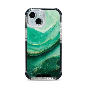Odolný obal Mobiwear MagSafe Elite Bumper - Apple iPhone 15 - D017D Zelený mramor