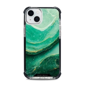 Odolný obal Mobiwear MagSafe Elite Bumper - Apple iPhone 15 Plus - D017D Zelený mramor