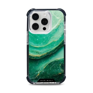 Odolný obal Mobiwear MagSafe Elite Bumper - Apple iPhone 15 Pro - D017D Zelený mramor