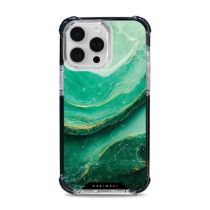 Odolný obal Mobiwear MagSafe Elite Bumper - Apple iPhone 15 Pro Max - D017D Zelený mramor