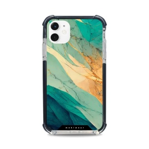 Odolný obal Mobiwear MagSafe Elite Bumper - Apple iPhone 11 - D018D Zlatavý a zelenkavý mramor