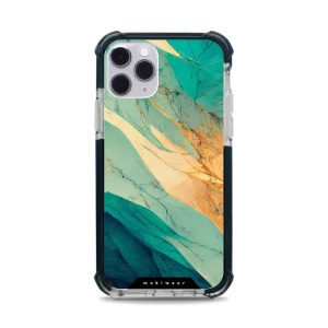 Odolný obal Mobiwear MagSafe Elite Bumper - Apple iPhone 11 Pro - D018D Zlatavý a zelenkavý mramor