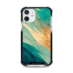 Odolný obal Mobiwear MagSafe Elite Bumper - Apple iPhone 12 - D018D Zlatavý a zelenkavý mramor