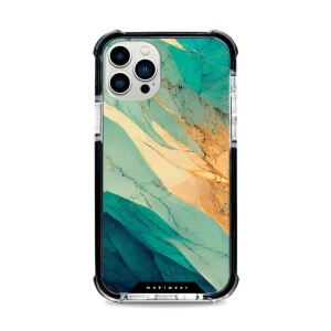 Odolný obal Mobiwear MagSafe Elite Bumper - Apple iPhone 12 Pro - D018D Zlatavý a zelenkavý mramor