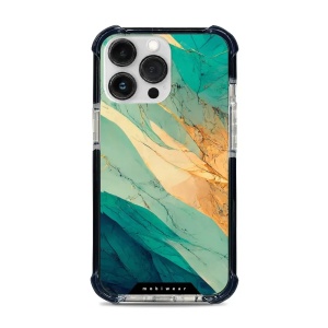 Odolný obal Mobiwear MagSafe Elite Bumper - Apple iPhone 13 Pro - D018D Zlatavý a zelenkavý mramor