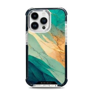 Odolný obal Mobiwear MagSafe Elite Bumper - Apple iPhone 14 Pro Max - D018D Zlatavý a zelenkavý mramor