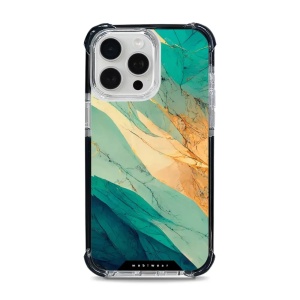 Odolný obal Mobiwear MagSafe Elite Bumper - Apple iPhone 15 Pro Max - D018D Zlatavý a zelenkavý mramor