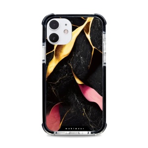 Odolný obal Mobiwear MagSafe Elite Bumper - Apple iPhone 12 - D019D Černý a zlatavý mramor