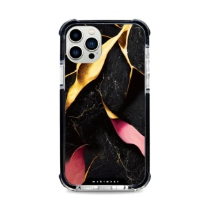 Odolný obal Mobiwear MagSafe Elite Bumper - Apple iPhone 12 Pro - D019D Černý a zlatavý mramor