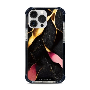 Odolný obal Mobiwear MagSafe Elite Bumper - Apple iPhone 13 Pro - D019D Černý a zlatavý mramor