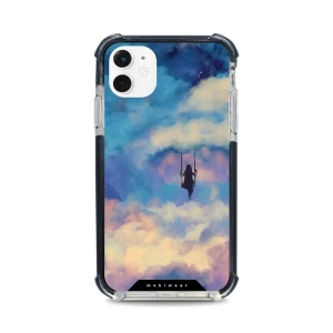 Odolný obal Mobiwear MagSafe Elite Bumper - Apple iPhone 11 - D021D Dívka na houpačce v oblacích