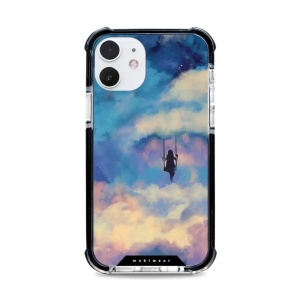 Odolný obal Mobiwear MagSafe Elite Bumper - Apple iPhone 12 - D021D Dívka na houpačce v oblacích