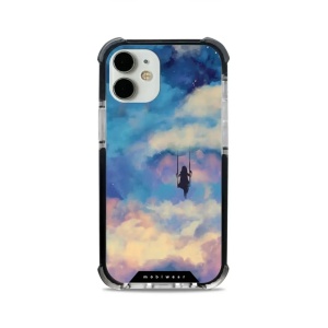 Odolný obal Mobiwear MagSafe Elite Bumper - Apple iPhone 12 Mini - D021D Dívka na houpačce v oblacích