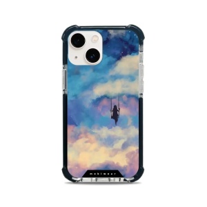Odolný obal Mobiwear MagSafe Elite Bumper - Apple iPhone 13 Mini - D021D Dívka na houpačce v oblacích