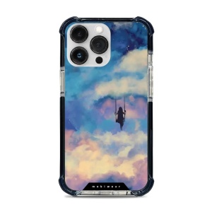 Odolný obal Mobiwear MagSafe Elite Bumper - Apple iPhone 13 Pro - D021D Dívka na houpačce v oblacích