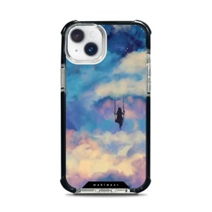 Odolný obal Mobiwear MagSafe Elite Bumper - Apple iPhone 14 Plus - D021D Dívka na houpačce v oblacích