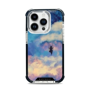 Odolný obal Mobiwear MagSafe Elite Bumper - Apple iPhone 14 Pro - D021D Dívka na houpačce v oblacích