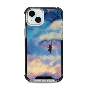 Odolný obal Mobiwear MagSafe Elite Bumper - Apple iPhone 15 Plus - D021D Dívka na houpačce v oblacích