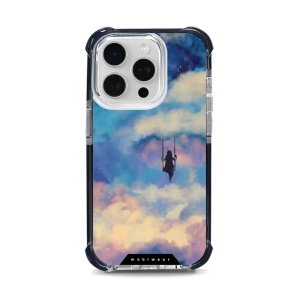 Odolný obal Mobiwear MagSafe Elite Bumper - Apple iPhone 15 Pro - D021D Dívka na houpačce v oblacích