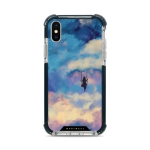 Odolný obal Mobiwear MagSafe Elite Bumper - Apple iPhone X / XS - D021D Dívka na houpačce v oblacích