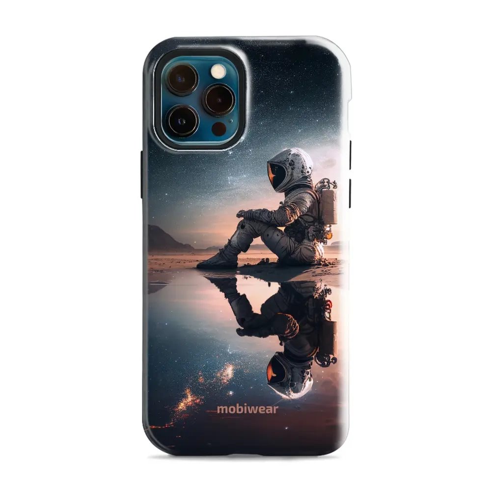 Odolný obal Mobiwear Elite Pro - Apple iPhone 12 / 12 Pro - E003E Astronaut na samotce