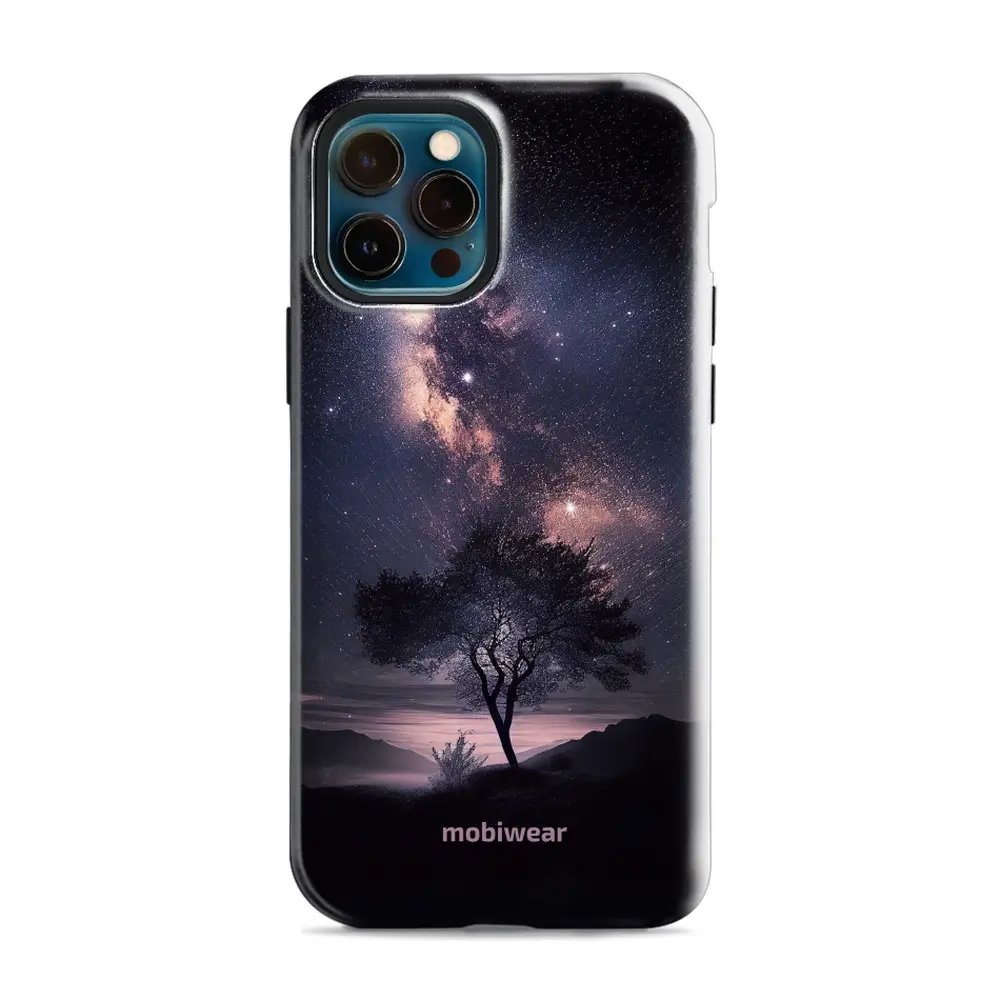 Odolný obal Mobiwear Elite Pro - Apple iPhone 12 / 12 Pro - E005E Strom s galaxií