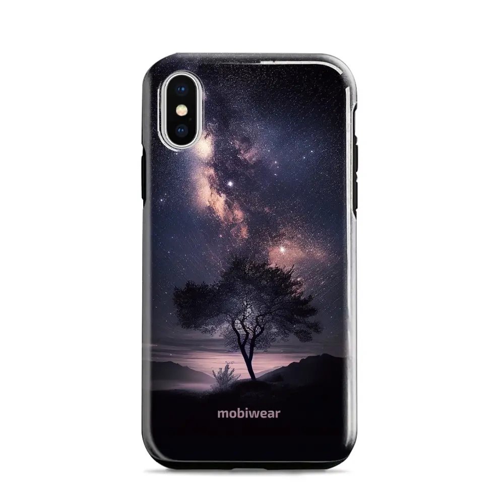 Odolný obal Mobiwear Elite Pro - Apple iPhone X / XS - E005E Strom s galaxií