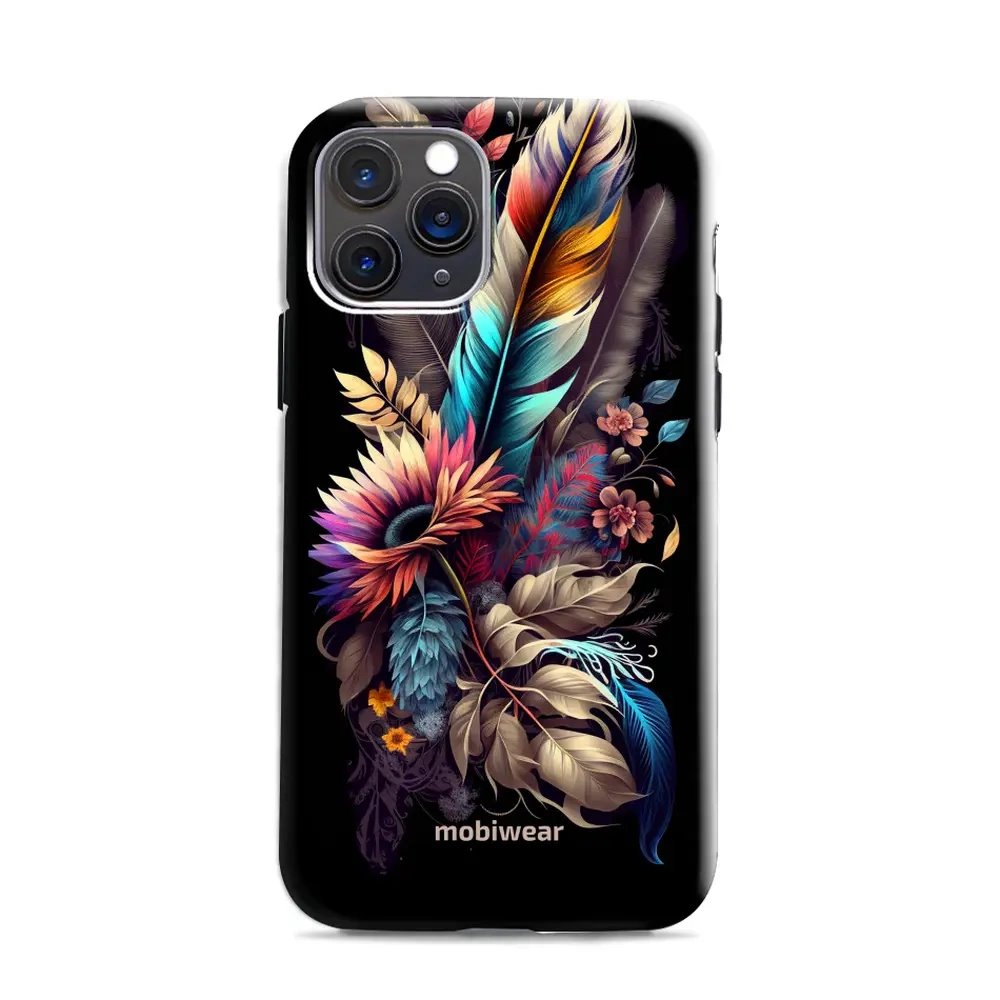 Odolný obal Mobiwear Elite Pro - Apple iPhone 11 Pro - E011E Kytice s pírkem