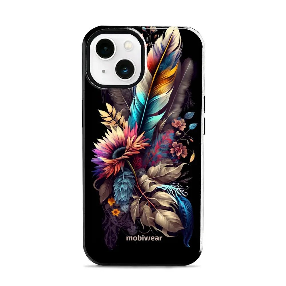 Odolný obal Mobiwear Elite Pro - Apple iPhone 13 - E011E Kytice s pírkem